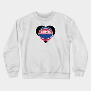 Heart Shaped Los Angeles Clippers Basketball Crewneck Sweatshirt